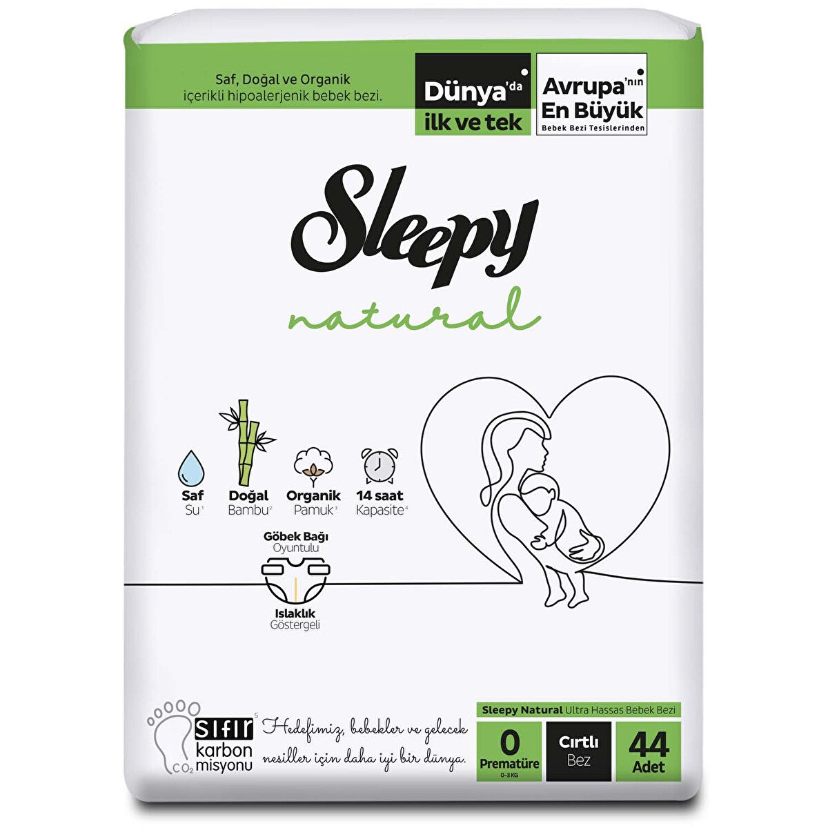 Sleepy Natural 2'li Jumbo Prematüre 44'lü ( 0 Numara )