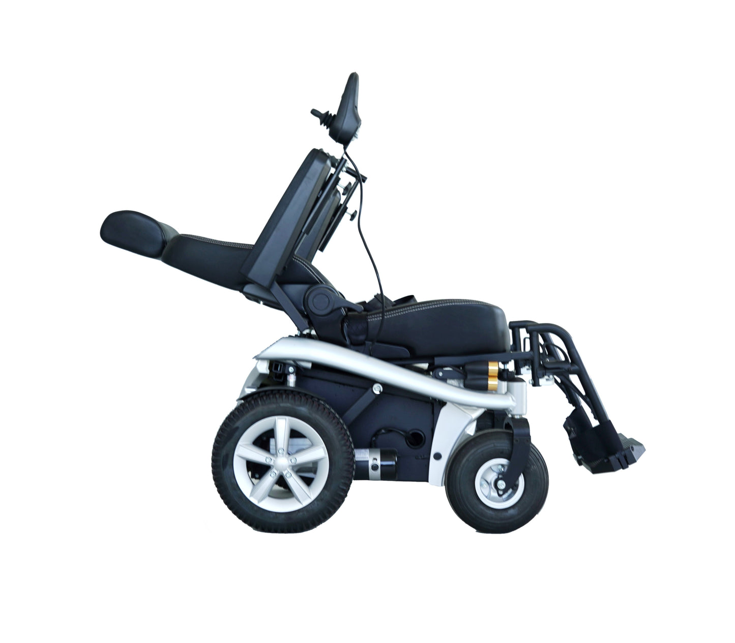 Golfi S230 Multi Fonksiyonel Akülü Tekerlekli Sandalye - Siyah Renk, Koltukları arkaya yatar görünüm