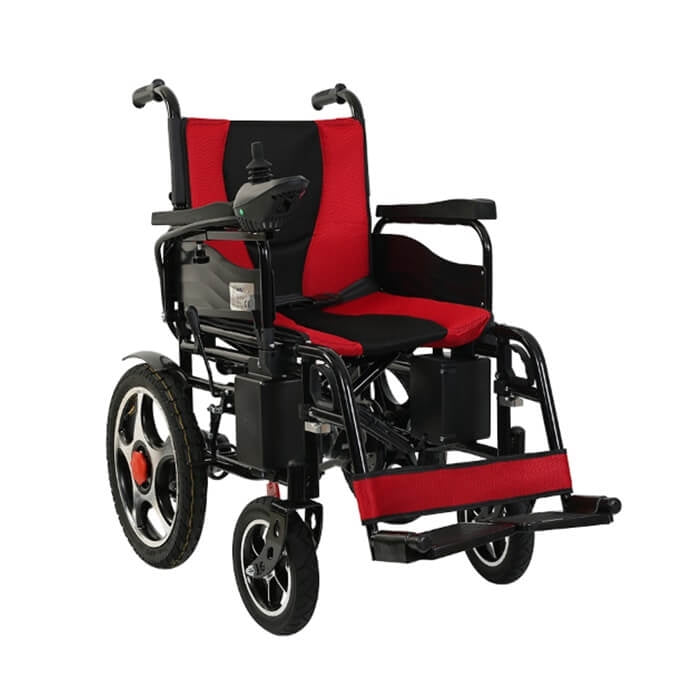 JT-099 Kırmızı Katlanabilir Akülü Tekerlekli Sandalye